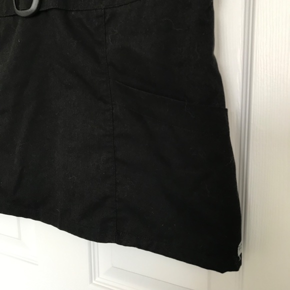 Grey's Anatomy Scrub Top Black L Front Pockets Half Button Waist Accent - Picture 6 of 16